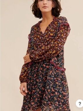 Anthropologie floral Helene tunic dress